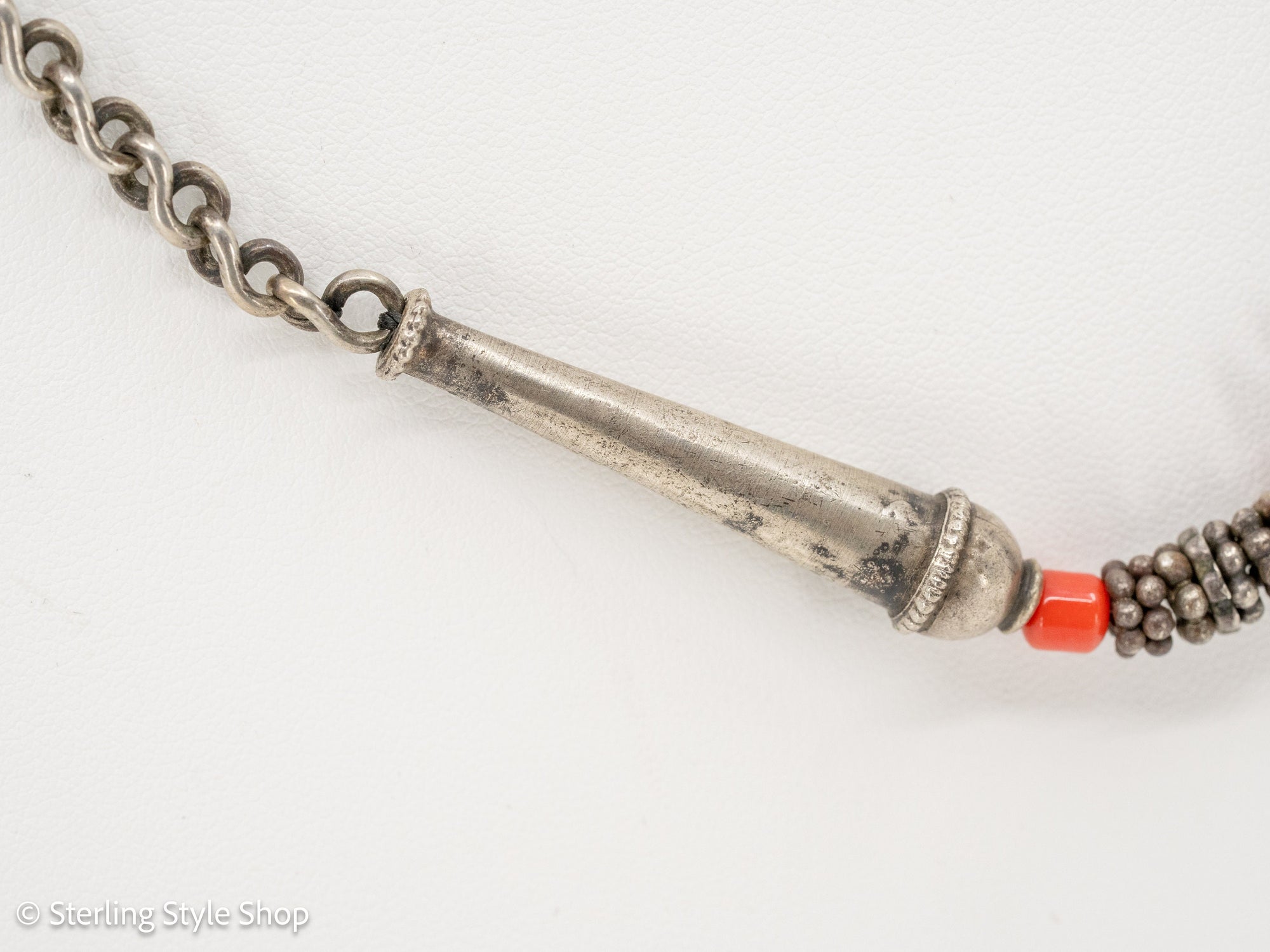 19.5&quot; Vintage Sterling Silver necklace from Yemen