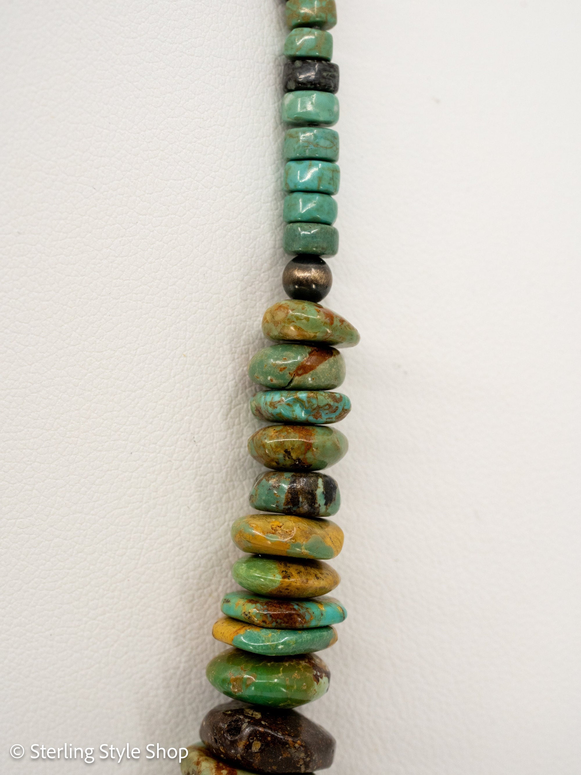 19-24&quot; Handmade Turquoise Heishi Necklace