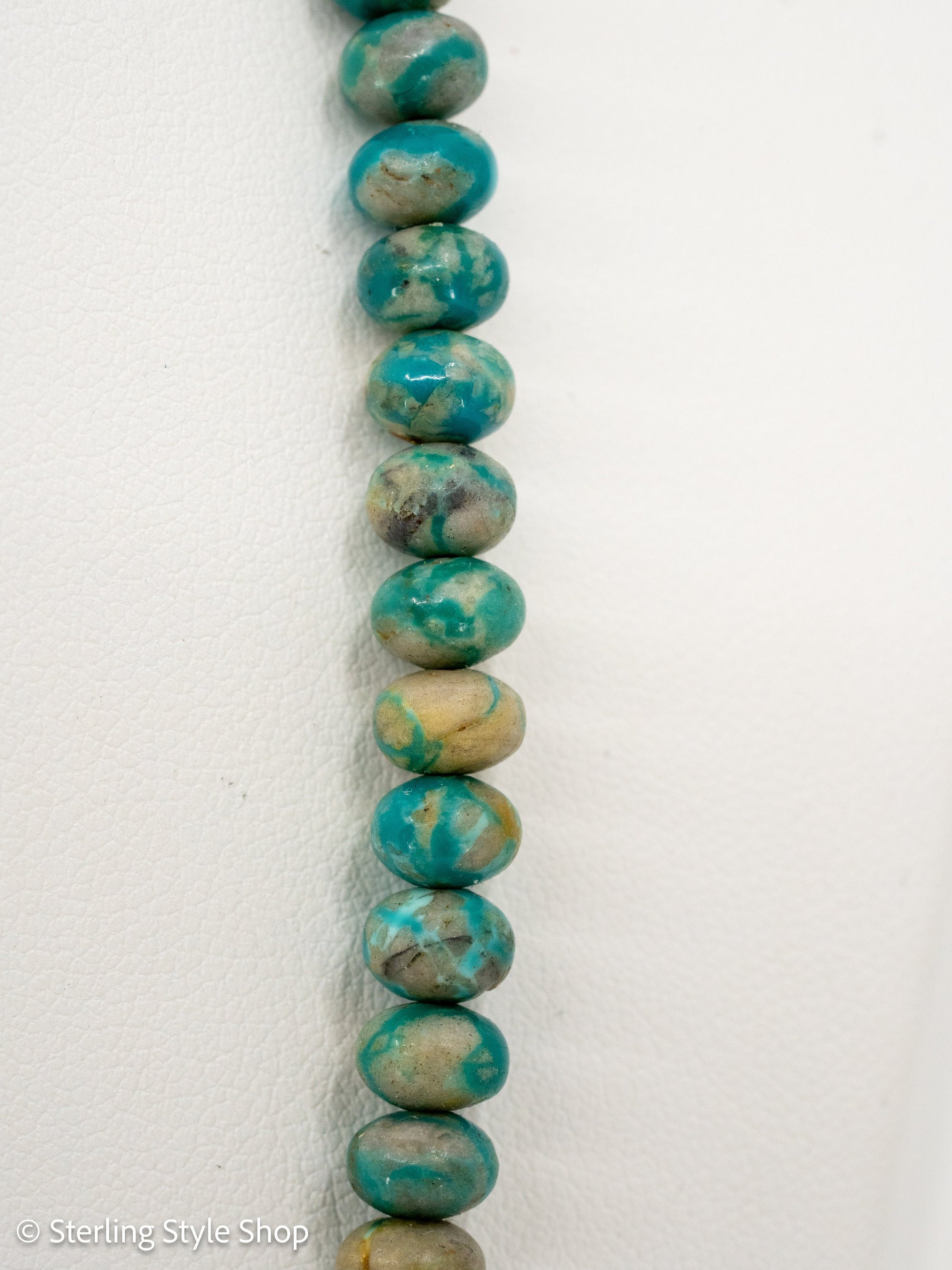 19&quot; Natural Turquoise Beaded Necklace