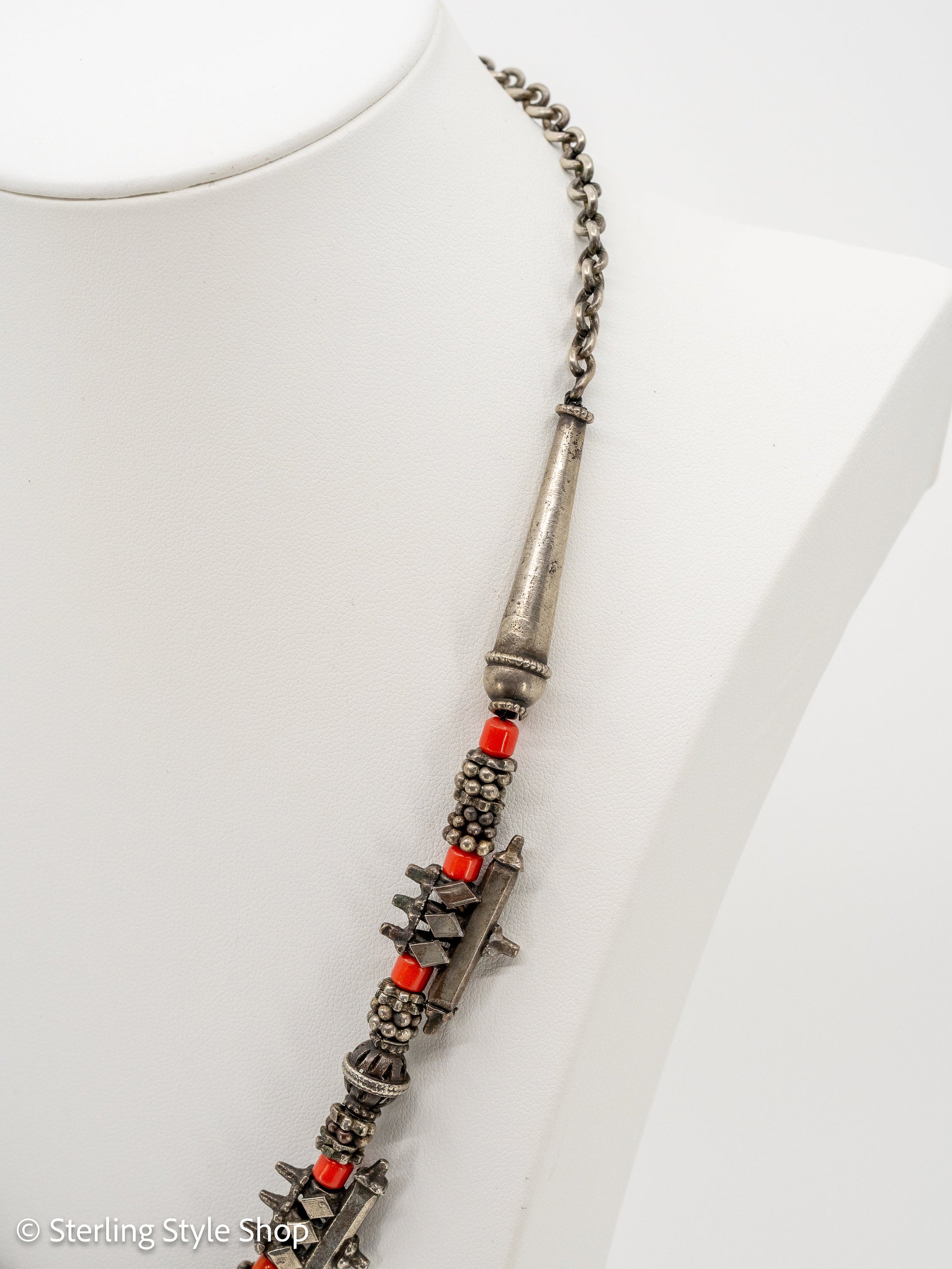 19.5&quot; Vintage Sterling Silver necklace from Yemen