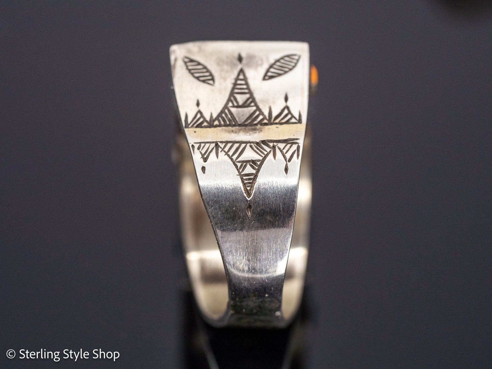 Sterling Silver Old Tuareg Ring With Ebony