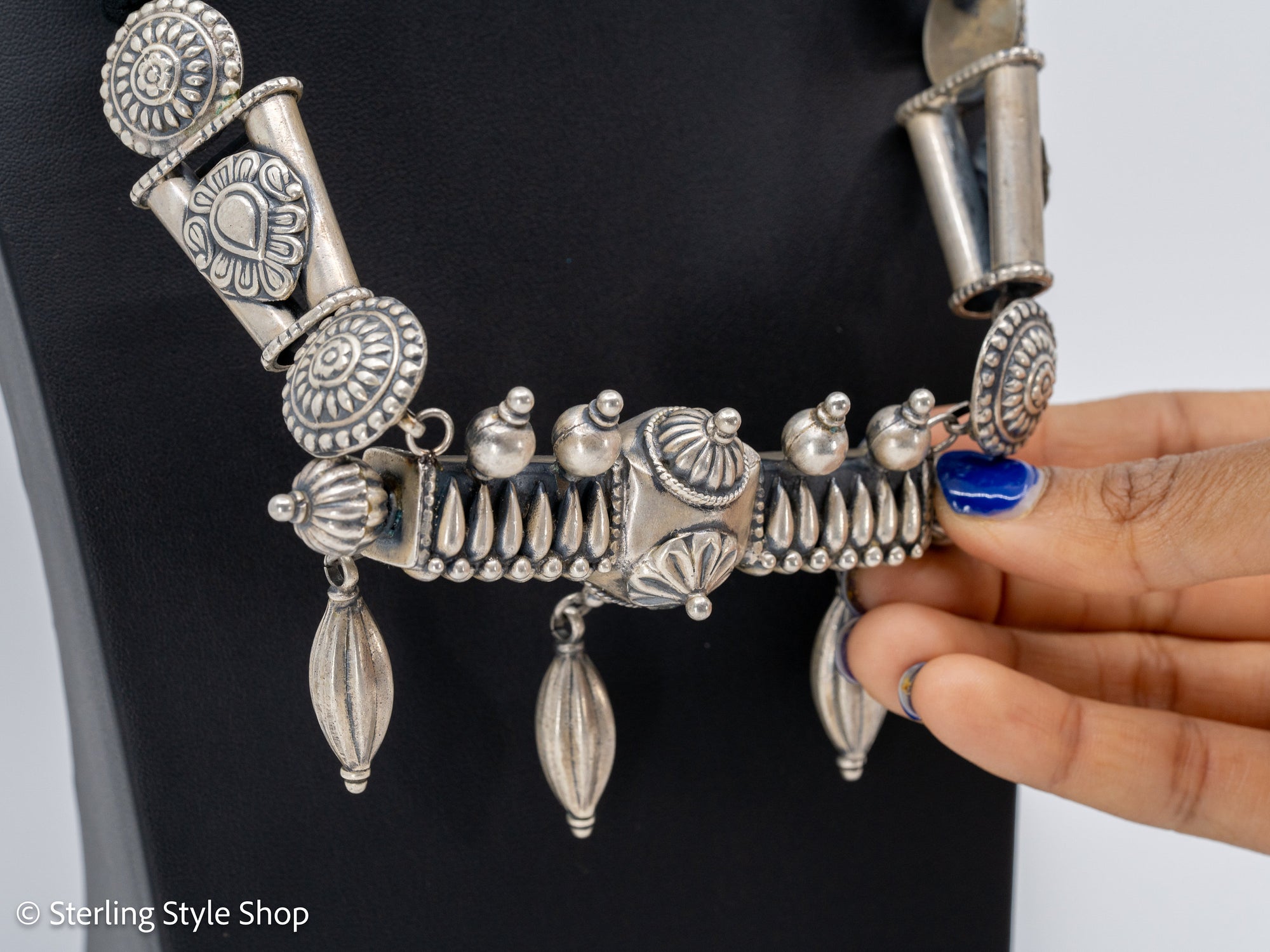 Adjustable Sterling Silver Necklace from India