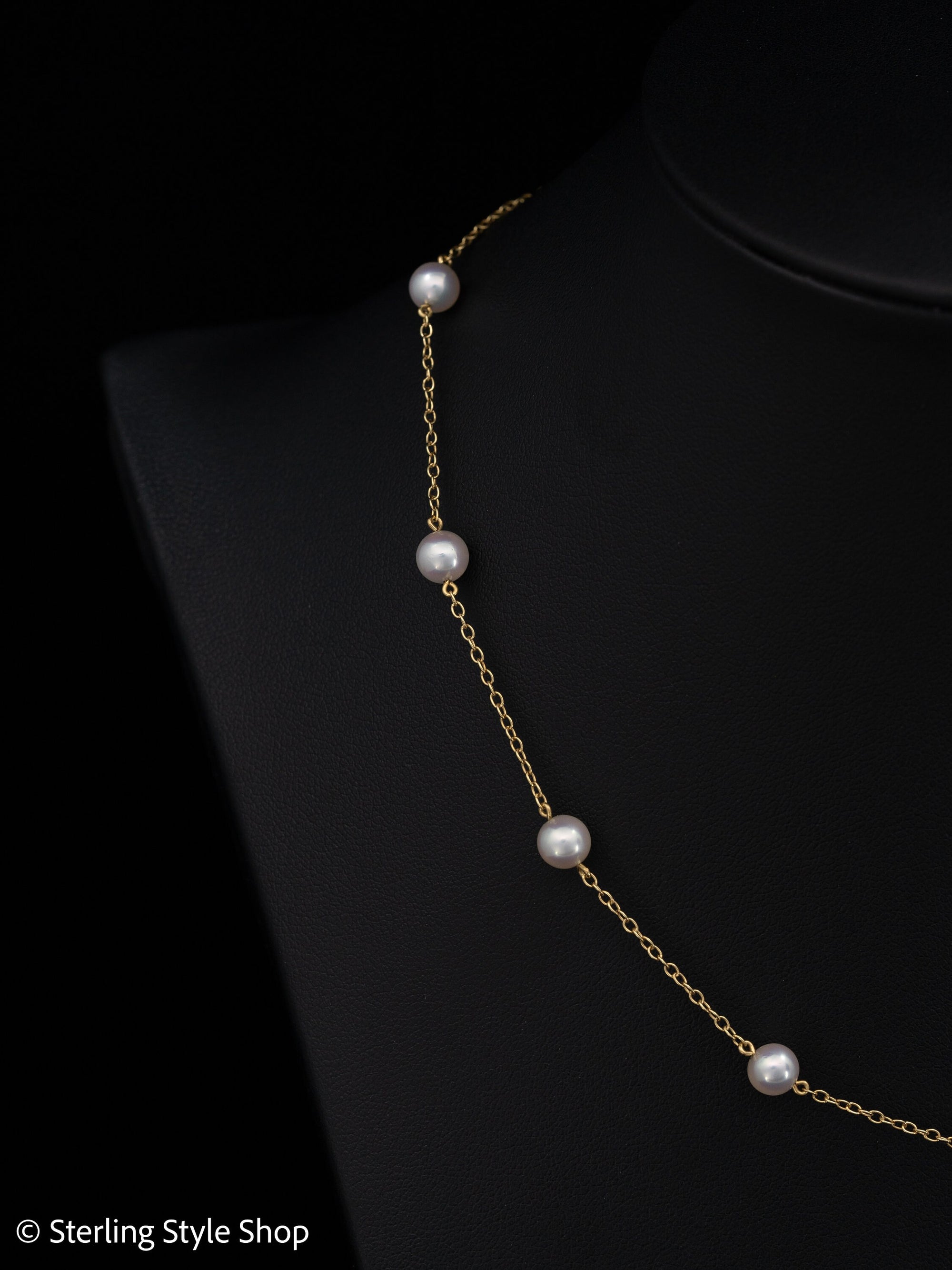 Mikimoto Cultured Pearl Station Necklace