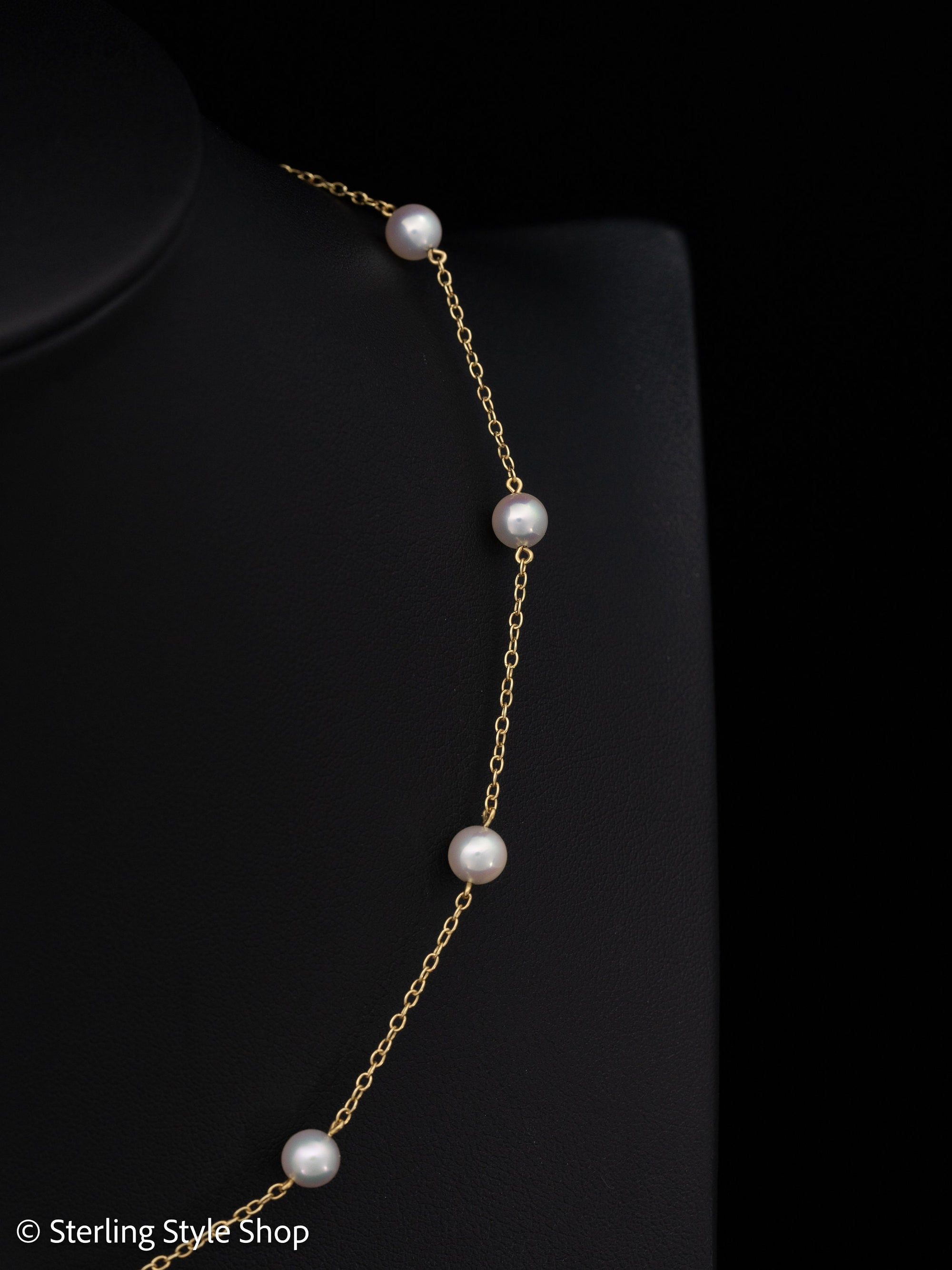 Mikimoto Cultured Pearl Station Necklace