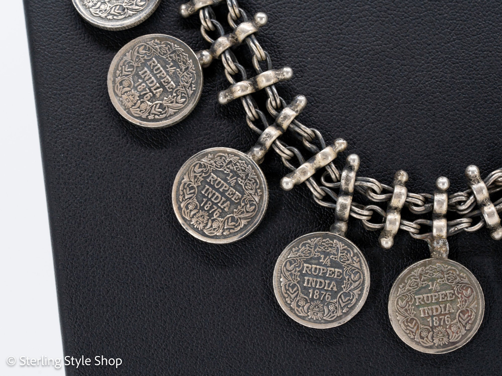 Vintage Silver Coin necklace from India