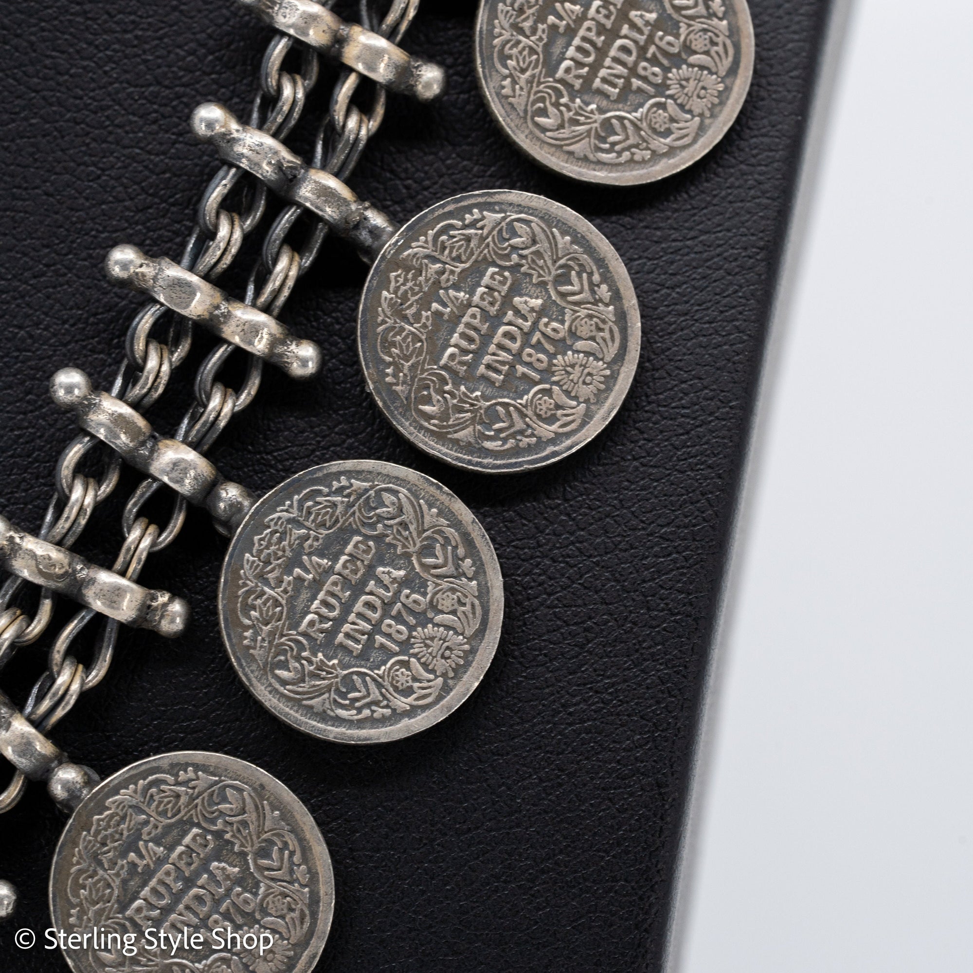 Vintage Silver Coin necklace from India