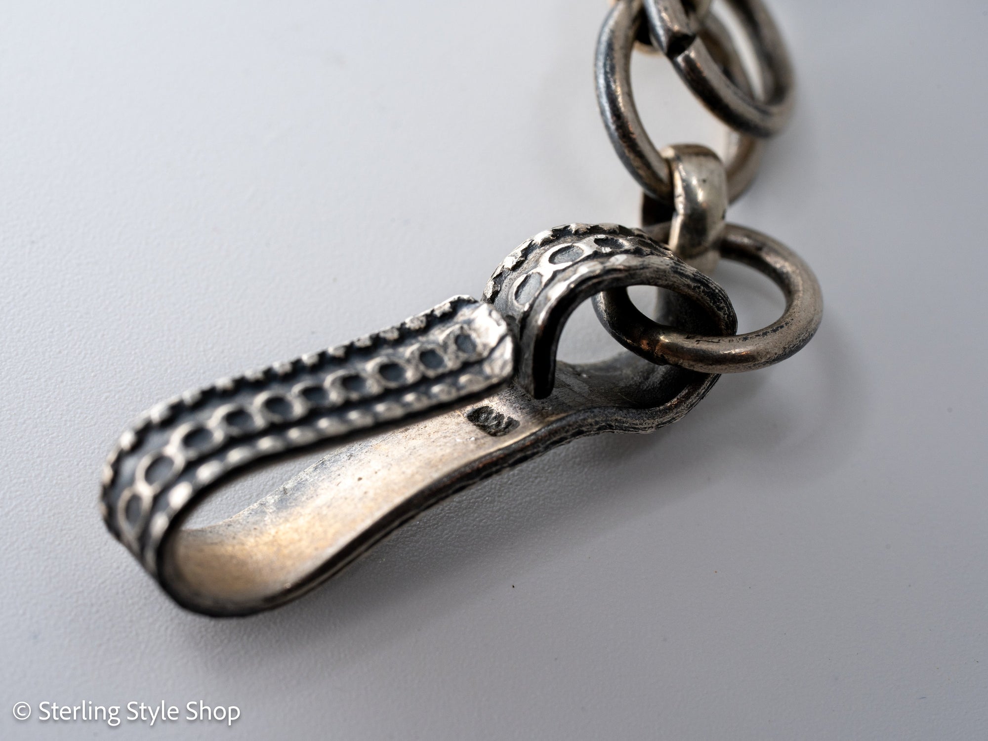 Vintage Sterling Silver Coin Necklace from India