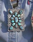 Sterling Silver Golden Hills Turquoise Pendant by Readda Begay, Navajo jewelry