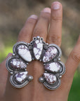 Sterling Silver Wild Horse Adjustable Ring by Readda Begay